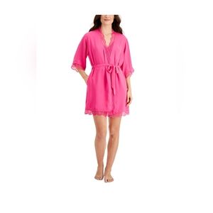 INC International Concepts Lace Trim Short Robe
